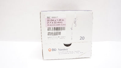 BD 383517 Nexiva Closed IV Cath. System 20GA 1.25inch 58mL/min - Box of 20